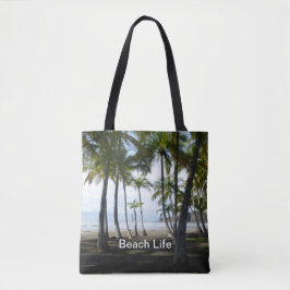 Bolsa Tote Praia de Sámara por todo o lado na sacola do