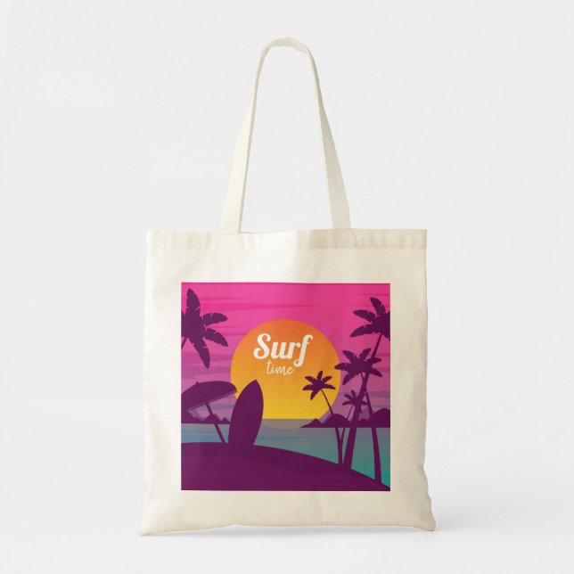 Bolsa Tote praia de surf roxa (Frente)