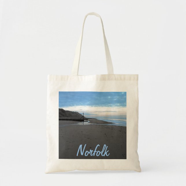 Bolsa Tote Praia em Mundesley, Norfolk por Alexandra Cook (Frente)