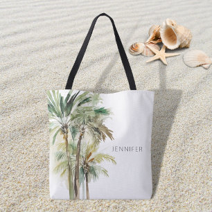 Bolsa Tote Praia Moderna das Palmeiras Tropicais