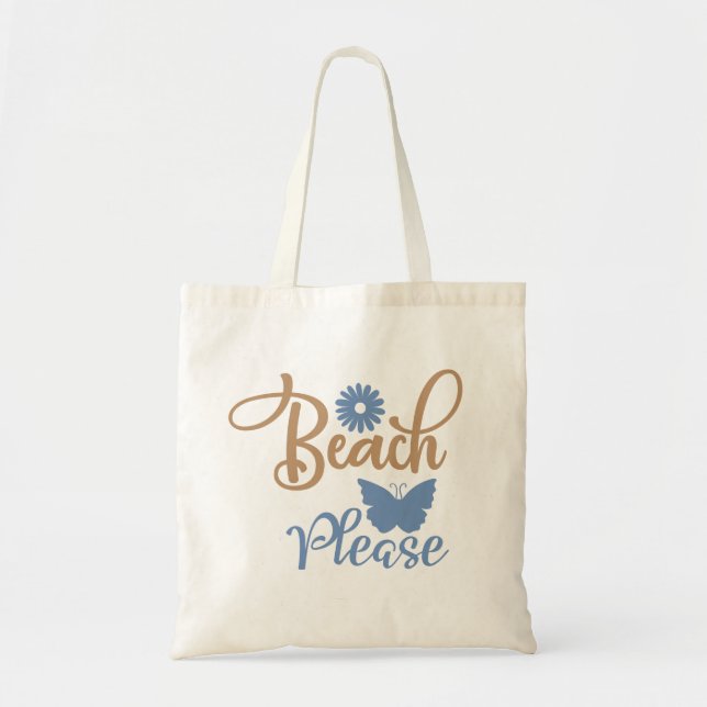 Bolsa Tote Praia, por favor (Frente)