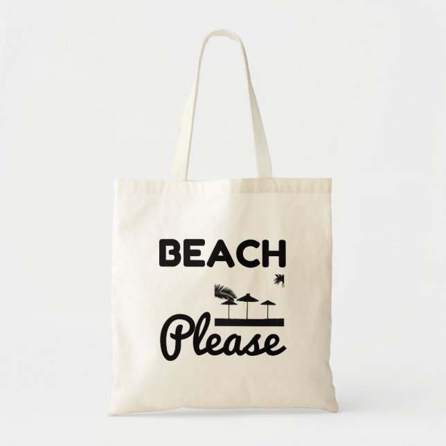 Bolsa Tote Praia, por favor (Frente)