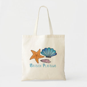 Bolsa Tote Praia por favor com conchas