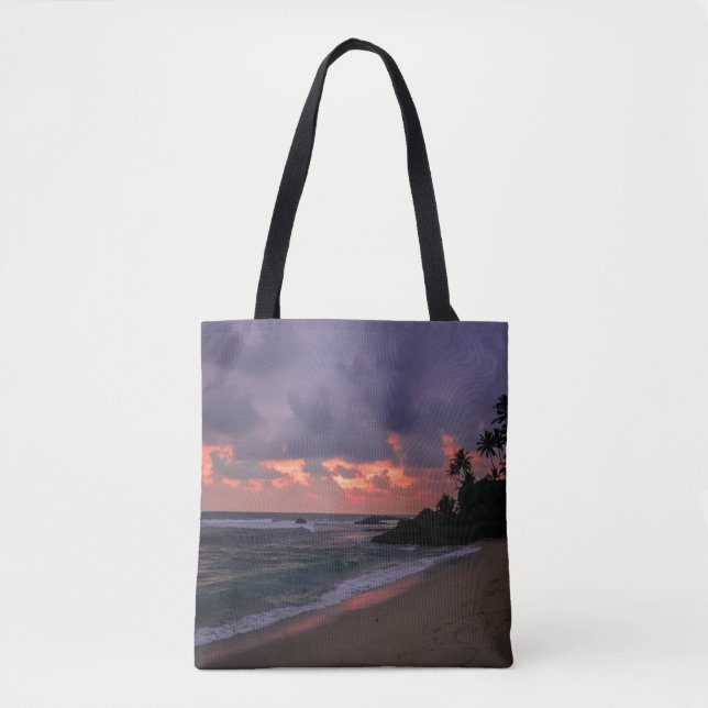 Bolsa Tote Praia Romântica em Dusk (Frente)