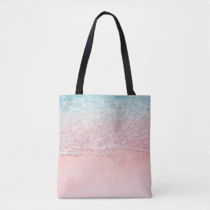 Bolsa Tote Praia Rosa e Onda Splash