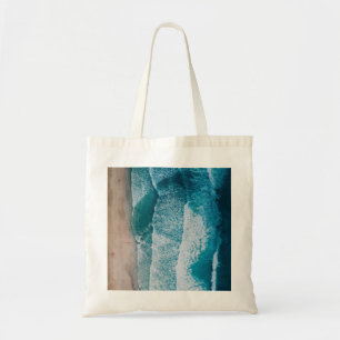 Bolsa Tote Praia Sandy das Ondas do Oceano Azul