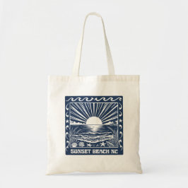 Bolsa Tote Praia Sunset NC Pôr do Sol Costeiro Vintage