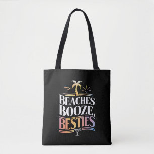 Bolsa Tote Praias Bebidas & Amigas Árvore de Coco Verão 