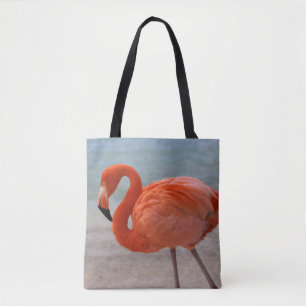 Bolsa Tote Praias Tropicais Caribe Flamingo, Aruba