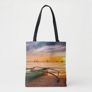 Bolsa Tote Praias Tropicais   Praia Branca de Boracay