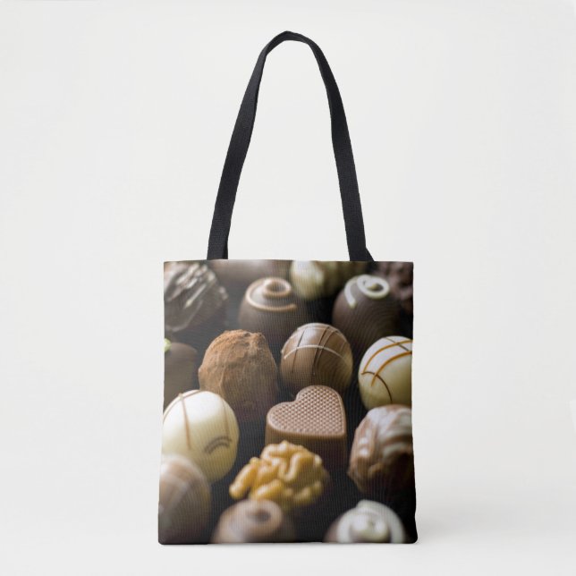 Bolsa Tote Pralines deliciosos do chocolate (Frente)