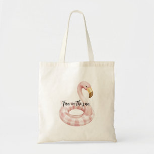 Bolsa Tote Prancha de Surf Flutuante Flamingo Rosa
