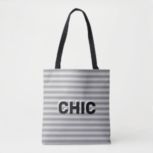 Bolsa Tote Prata de Cinzas Chic Striver