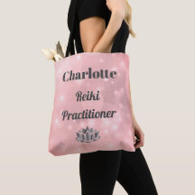 Praticante de Reiki com Brilho Rosa Personalizado