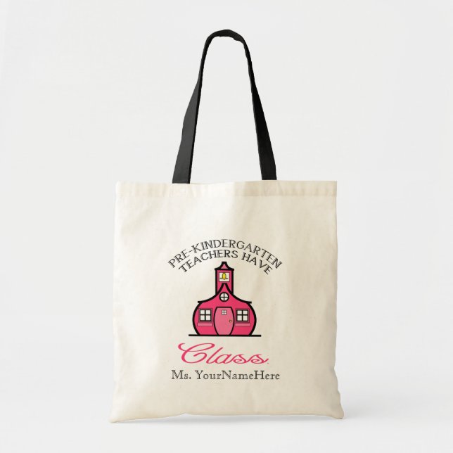 Bolsa Tote Pre os professores de jardim de infância têm o (Frente)