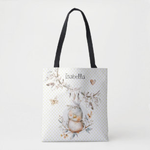 Bolsa Tote Precioso Watercolor Aves Para Bebê