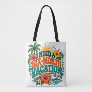 Bolsa Tote Preciso de Férias de Seis Meses Floral Tropical Vi