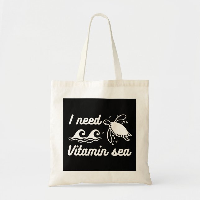 Bolsa Tote Preciso De Tartaruga Do Mar De Vitamina (Frente)