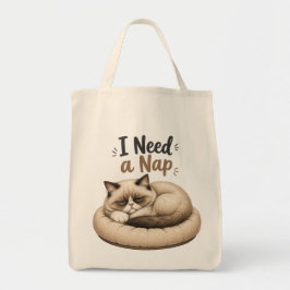 Bolsa Tote Preciso de uma Soneca • Gato Aconchegante