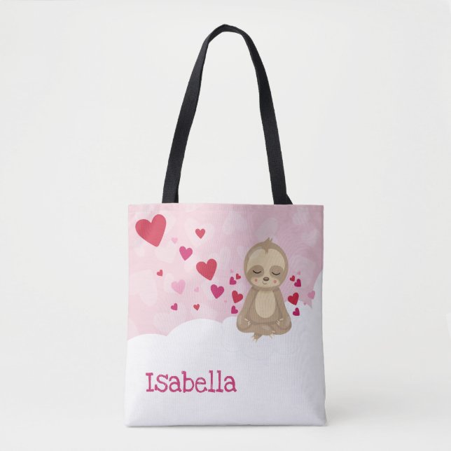 Bolsa Tote Preguiça dos namorados personalizada (Frente)