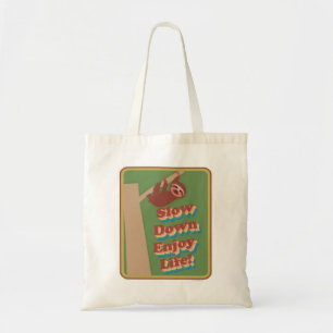 Bolsa Tote Preguiça retro engraçada lenta