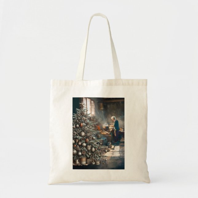 BOLSA TOTE PREPARANDO PARA O JANTAR DE NATAL (Frente)