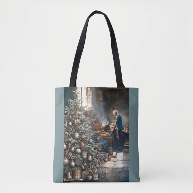 BOLSA TOTE PREPARANDO PARA O JANTAR DE NATAL (Frente)