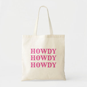 Bolsa Tote Preppy Girly Howdy Rosa Quente