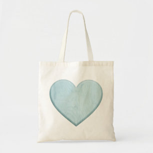 Bolsa Tote Presente azul do coração do chá de fraldas boni
