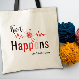 Bolsa Tote Presente Batida do Coração Knit Acontece Para Tric