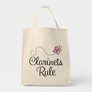 Bolsa Tote Presente bonito da música da regra dos clarinetes