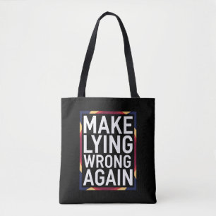 Bolsa Tote Presente Contra Mentir Novamente Resista Anti-Trum