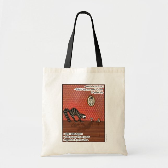 Bolsa Tote Presente da língua Saco de Tote Bilíngue (Frente)