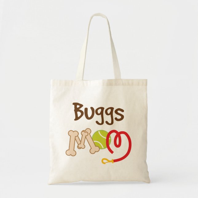 Bolsa Tote Presente da mamã da raça do cão de Buggs (Frente)