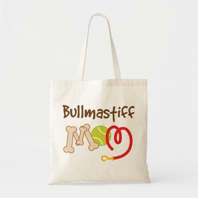 Bolsa Tote Presente da mamã da raça do cão de Bullmastiff (Frente)