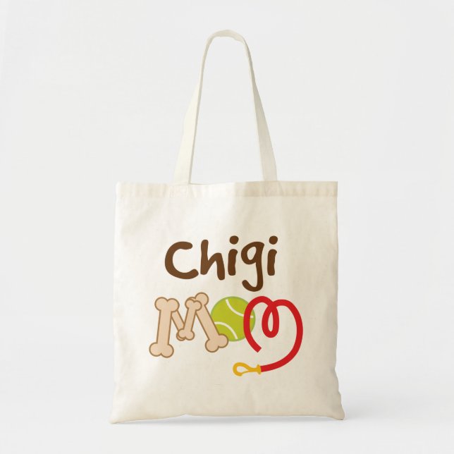 Bolsa Tote Presente da mamã da raça do cão de Chigi (Frente)