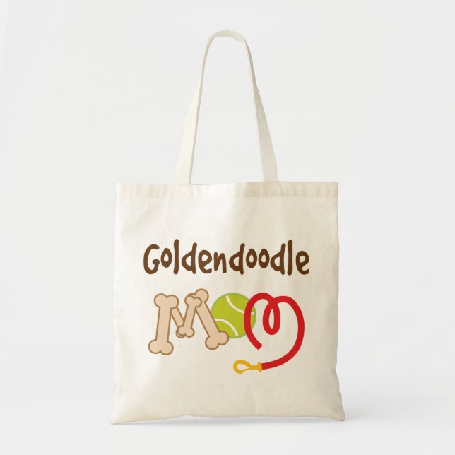 Bolsa Tote Presente da mamã da raça do cão de Goldendoodle (Frente)