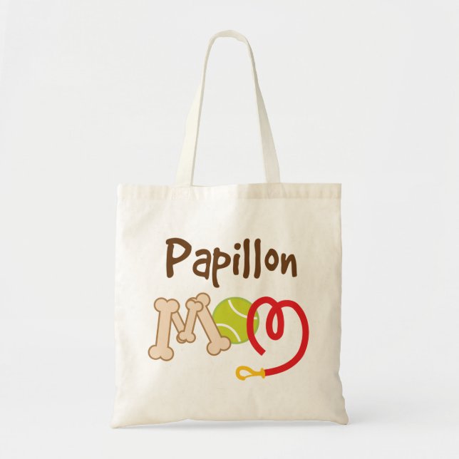 Bolsa Tote Presente da mamã da raça do cão de Papillon (Frente)