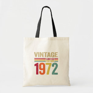 Bolsa Tote Presente de 50 anos de idade Vintage 1972 para 70 