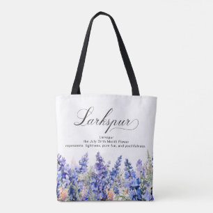Bolsa Tote Presente de 95º Aniversário Flor do Mês de Nascime