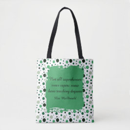 Bolsa Tote Presente de agradecimento ao professor com bolinha
