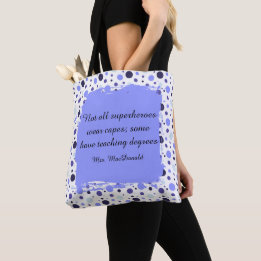 Bolsa Tote Presente de agradecimento ao professor com bolinha