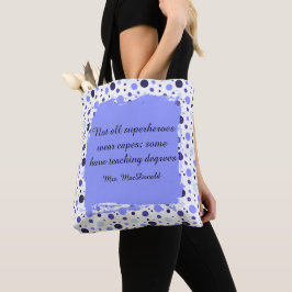 Bolsa Tote Presente de agradecimento ao professor com bolinha