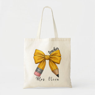 Bolsa Tote Presente de Agradecimento ao Professor com Laço de