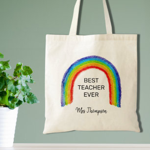 Bolsa Tote Presente de Agradecimento ao Professor de Aquarela
