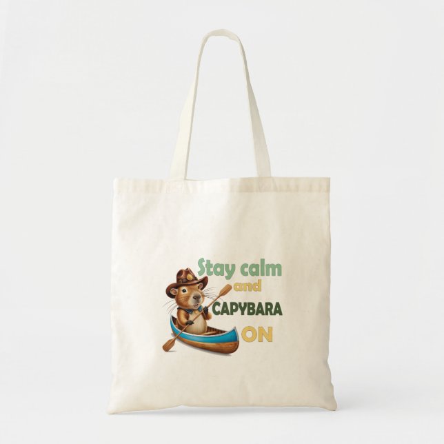Bolsa Tote presente de amantes de capybara engraçada, capybar (Frente)