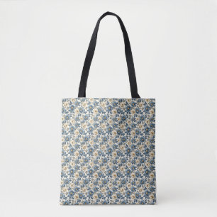 Bolsa Tote Presente de aniversário Azul e Branco sem costur