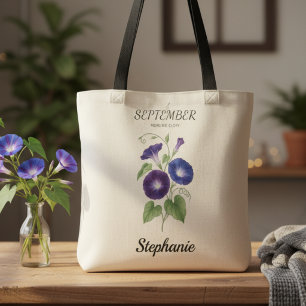 Bolsa Tote Presente de Aniversário de Setembro Flor de Nascim