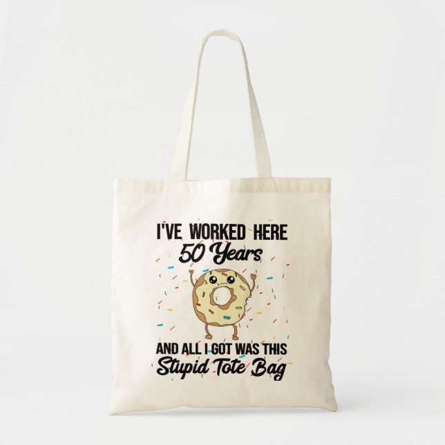 Bolsa Tote Presente de Apreciação de 50 Anos de Trabalho (Frente)
