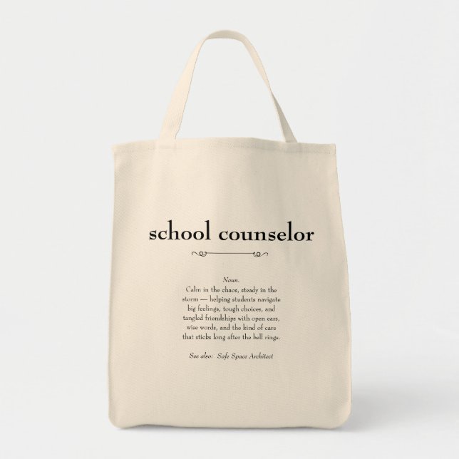 Bolsa Tote Presente de Apreciação de Definição de Conselheiro (Frente)